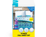 Fortnite Boogie Kids 4-Piece Full Sheet Set, Microfiber, Blue - $31.67