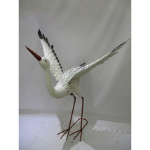 Metal Heron with Open Wings Statue - $163.74