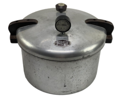 Vintage Presto 7-B Aluminum Pressure Cooker Canner 16 Quart + Rack &amp; Jiggler - £62.29 GBP