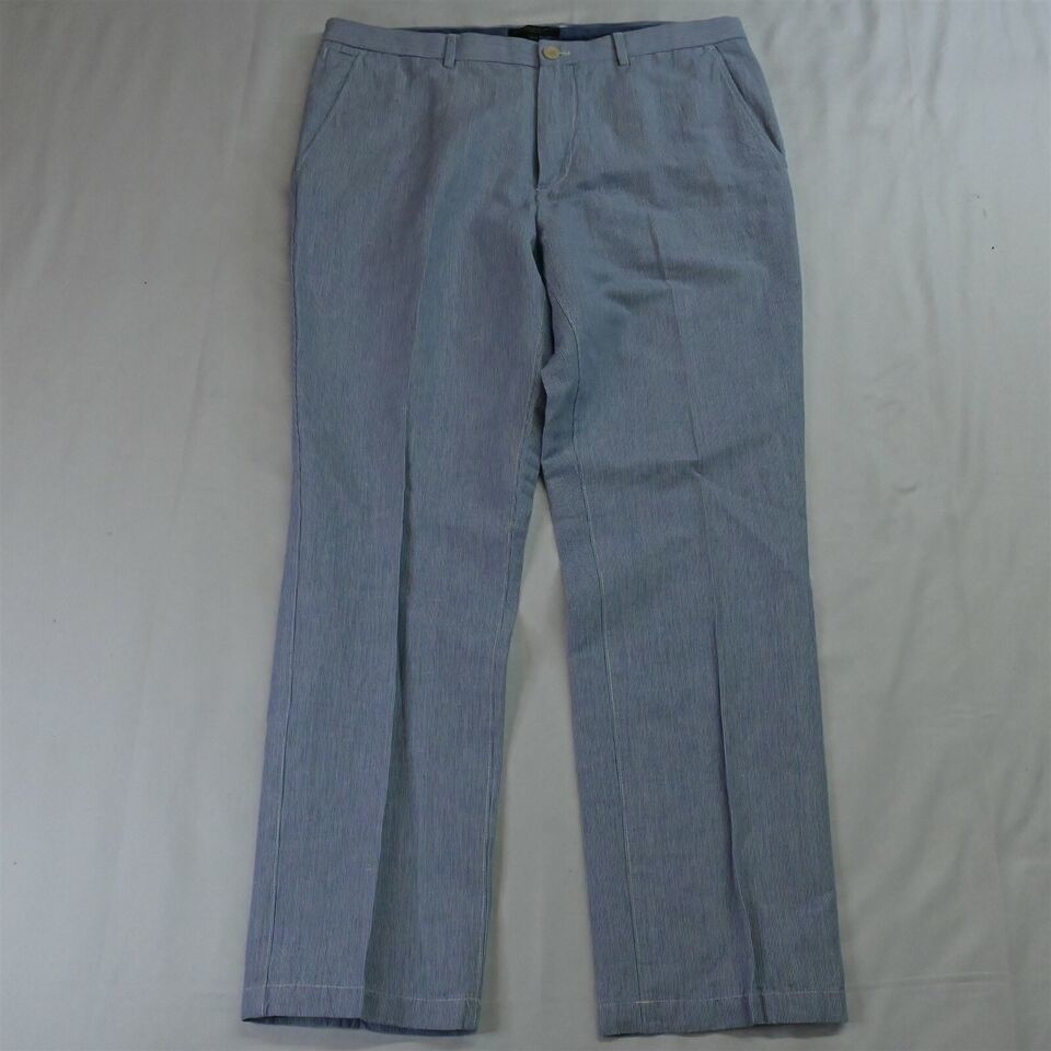 Primary image for Banana Republic 35 x 32 Blue Stripe Kentfield Vintage Straight Dress Pants