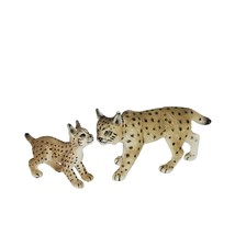 Schleich Bobcat Lynx Mom Cub Wild Cat Animal 14627 14628 Figures Retired - £23.88 GBP