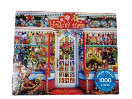 Ceaco Holiday Shop Christmas Window Display 1000 Piece Jigsaw Puzzle - $11.26