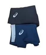 Boys Exercise Shorts Medium Black And Navy Blue Asics - $37.92