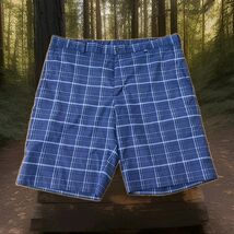 Nike Golf DriFit Tour Performance Shorts Mens Size 38 Navy Plaid Outdoor... - $20.79