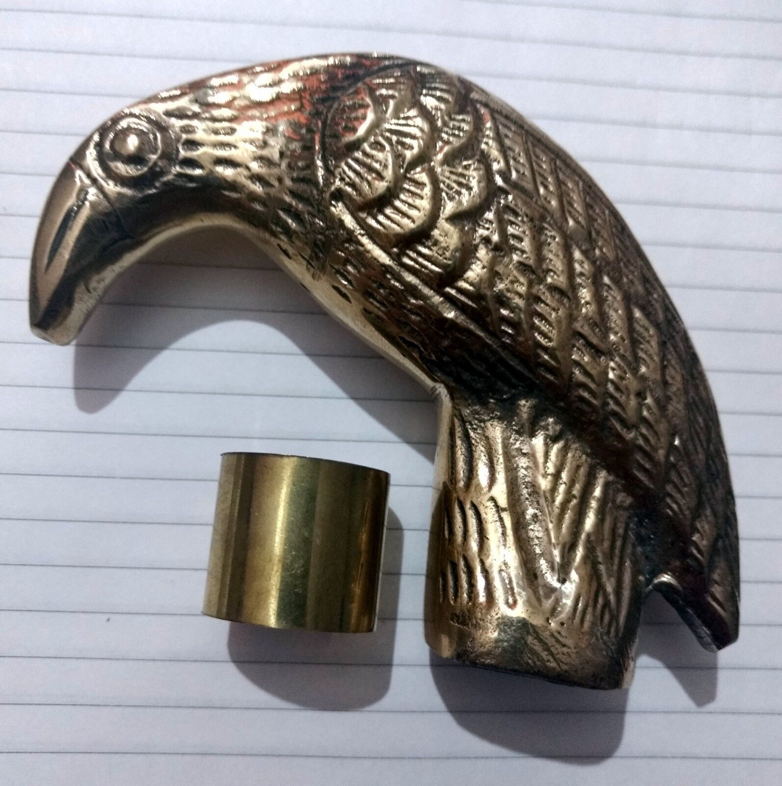Walking Stick Handle(Raven Brass Shape)  Handle for Walking Steel - $20.46