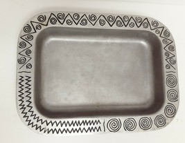 Wilton Armetale Large Pewter Rectangular Serving Platter Tray 14&quot;x 10 3/8&quot; - $69.91