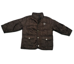 IZOD Cute Warm Infant Button Down Jacket ~ Sz 24 Months ~ Brown  - £9.09 GBP