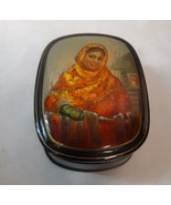 Fedoskino Russian Lacquer Box Woman Hand Painted USSR Russian Gilded - £189.30 GBP