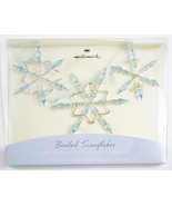 HALLMARK KEEPSAKE SET OF 3 BEADED SNOWFLAKES FROSTLIGHT FAERIES ORNAMENT... - $15.83