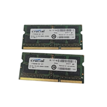2X Crucial 2GB DDR3 Memory Kit 1066MHz PC3 8500 204 Pin SODIMM SDRAM Not... - $17.97