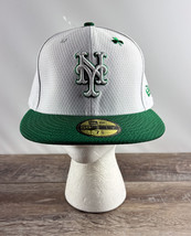 New York Mets New Era 59Fifty Baseball Hat Green White 2019 St. Patrick&#39;s 7 5/8 - £31.84 GBP