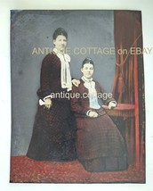antique EALY WOMEN henderson huntingdon pa TIN enhanced PHOTOGRAPH large 7x9 - £112.12 GBP