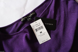 NWT Ralph Lauren Black Label Gorgeous One Shoulder Purple Silk Knit Dress M $898 - £241.96 GBP