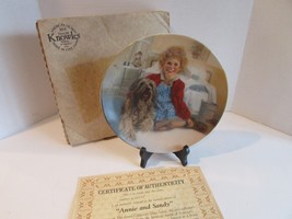 Knowles Collector Plate Annie &amp; Sandy COA #H12398  &amp; Box  LotE - £7.94 GBP