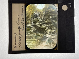 Antique Color Glass Magic Lantern Slide “Swiss Swedish Canyon” - £14.63 GBP