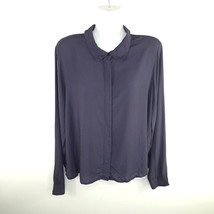 Van Heusen Women&#39;s Modal Dress Shirt Long Sleeve Button-Down Size M Purple - $25.95