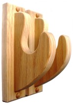 Oak Wooden Gun Rack Hangers Rifle Shotgun or Sword Common Wall Display H... - $24.99