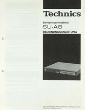Technics SU-A8 Bedienungsanleitung Stereosteuerverstarker - £13.41 GBP