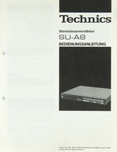 Technics SU-A8 Bedienungsanleitung Stereosteuerverstarker - £13.15 GBP