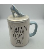 Rae Dunn Disney Princess Mug A Dream Come True Glass Slipper Lid Blue Ha... - $34.95