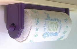 Paper towel holder wall under cabinet wood Purple - £34.10 GBP