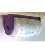 Paper towel holder wall under cabinet wood Purple - £34.66 GBP