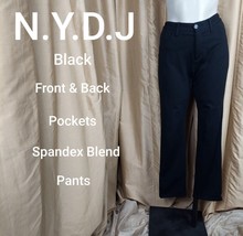 N.Y.D.J. black soandex blend front &amp; Back Pockets pants size 4 - £19.98 GBP