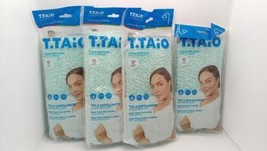 4 packs T. TAiO Bath &amp; Shower Exfoliating Cloth Teal - £11.95 GBP