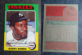 1975 Topps Mini #55 Bobby Bonds New York Yankees Error Oddball Baseball Card - £3.93 GBP