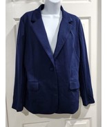 Mary Crafts Womens 12 S  Navy Blue Blazer ONLY Office Career DR599C NWT - $21.46