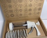 The Pampered Chef Cookie Press and Box with 16 Discs and Instructions  N... - $25.15