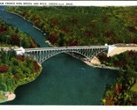 Aerial View French King Bridge and Rock Greenfield MA UNP WB Postcard E1 - $2.92