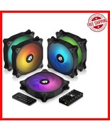 WD-001 Series 120mm ARGB Case Fans - 5 Pack with Adjustable Light Effects - $1,321.41 MXN