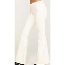 We The Free People Penny Pull On Flare Jeans Ivory White Stretch 32 - £37.90 GBP