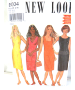 Simplicity NEW LOOK 6004 Sleeveless shift sheath Dress Pattern UNCUT - $5.78