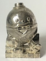 Vintage Silverplate Humpty Dumpty Piggy Bank Made in Japan 3.5&quot; - £15.80 GBP