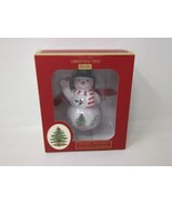 Spode Christmas Tree Collection SNOWMAN with BLACK HAT Christmas Ornamen... - £8.77 GBP