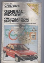 Chilton’s Nova, Geo Prism 1985-93 Repair Manual (USA &amp; Canadian models) - $12.82