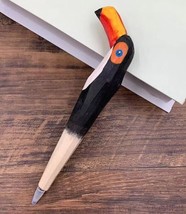 Toucan Wooden Pen Hand Carved Wood Ballpoint Hand Made Handcrafted V29 - £6.34 GBP