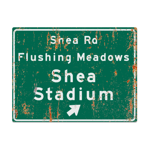 Retro Shea Stadium New York Highway Metal Sign - $24.00 - $34.00