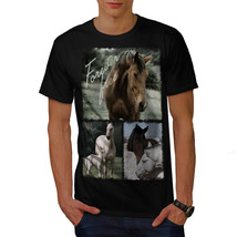 Horse Mustang Wild Animal Shirt Animal Charm Men T-shirt - £10.38 GBP