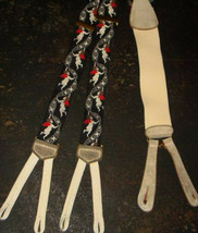 Trafalgar Men&#39;s Suspenders Silk Angels Cherubs Black White Red Brown EUC... - £19.42 GBP
