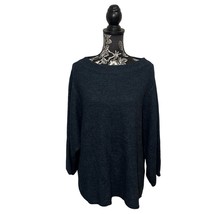 Poetry Baby Alpaca Blend Sweater Boat Neck Blue Marled Knit - Size US 14... - £52.13 GBP