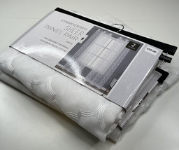 regal house collection NWT 2 panel embroidered White jaziel 76”x84” Curtains HG - £14.16 GBP