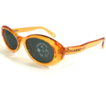 Vuarnet Kids Sunglasses B600 Clear Orange Oval Round Frames with Blue Le... - $46.59