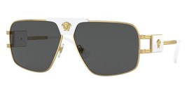 Versace VE2251 147187 Sunglasses Gold Frame Dark Grey 63mm Lens - $148.99