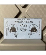 Wing Open Boxing Pass Reserved Seating Event Ticket Stub Vintage March 1989 - $13.49