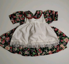 Vintage Floral Dress By PAT SECRIST for 20&quot; Doll - Unbranded Apron Included - $14.84