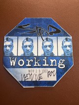 Staind Concert Backstage &quot;Working Personnel&quot; Pass - Poughkeepsie, NY - 1... - £5.49 GBP