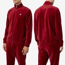 Men’s Fila Burgundy Velour Fashion Tracksuit NWT - £155.17 GBP